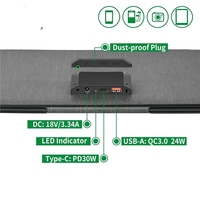 Portable 60W pliable ETFE panneau solaire 6V 12V 18V Options pour une utilisation en extérieur 40W 15W 30W disponible