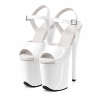 Chaussures de pole dance OEM 8 pouces à talon peep toe en PU pour la danse exotique en boîte de nuit et les compétitions