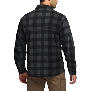 Chemise en polaire à carreaux pour homme, manches longues, épaisse, chaude, décontractée, pour l'extérieur, avec poches - Product Image 3