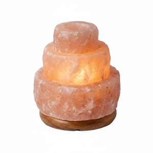 Lámpara de Sal del Himalaya en Forma de Fuente para Decoración del Hogar, Purificador de Aire Natural, Luz Ambiental Suave, Técnica Cruda para Relajación y Bienestar - Product Image 1