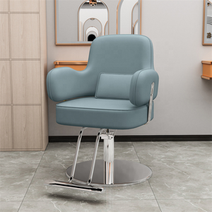 Silla de Barbero Ergonómica con Base Hidráulica, Reposapiés Ajustable, Rotación de 360°, Asiento de Cuero Sintético Resistente para Uso Comercial - Product Image 2