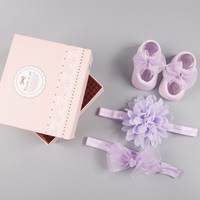 Enfants cheveux accessoires usine en gros mignon filles bandeau bébé bandeau et chaussettes ensemble de chaussures pour nouveau-né bébé accessoires cadeau