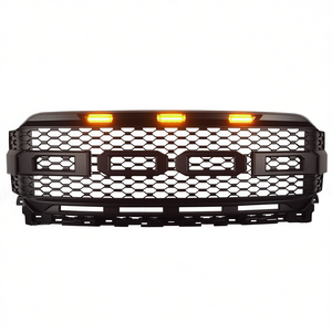 Parrilla Delantera LED Negra Estilo Raptor para Ford F150 con Barra de Luces para Mejora Exterior - Product Image 1