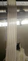 Magica Green Zero Defect 100% Acrylic Cotton Wearable Yarn Boucle Ladder Knit Lurex Metallic Yarn Scarf Throw Blanket