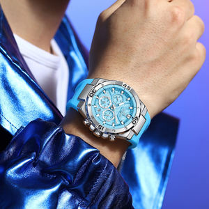 Nuevo reloj deportivo multifuncional de silicona con correa de silicona, resistente al agua, luminoso, de cuarzo, para hombre, modelo RD83965M, 2026. - Product Image 1