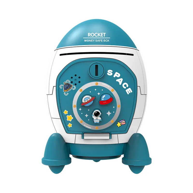 Yeni stil kapalı çocuk yaratıcı eğitim roket kumbara oyuncak bebek eğlenceli hikaye makinesi para kumbarası oyuncaklar hediyeler için
