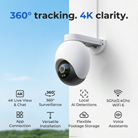 Cámara Exterior IMILAB EC6 Pro 4K, WiFi 6 de Doble Banda o Conexión de Red Cableada RJ45, 360° ° Cámara Exterior PTZ con Detección de IA de Alta Potencia