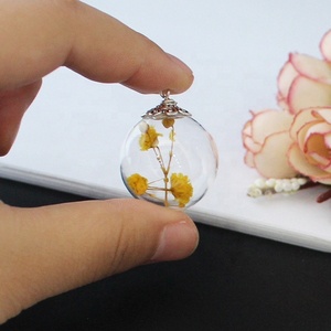 Pendentifs <span class=keywords><strong>en</strong></span> <span class=keywords><strong>verre</strong></span> transparent de 14/16/18/20/25 mm, flacons pour fleurs séchées, breloques pour boucles d'oreilles, pour la fabrication de bijoux - Product Image 2