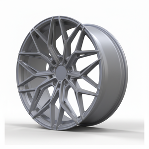 Jantes en alliage à montage décalé - Hyper Silver / Noir brillant, jantes forgées à rayons en V entrelacés pour BMW Mercedes Audi - Product Image 3