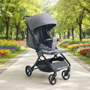 Poussette bébé multifonctionnelle portable avec barre de traction, inclinable pour les nouveau-nés, pliable d'une seule main. - Product Image 1