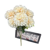 7 Tangkai Bunga Hydrangea Sutra Buatan Warna Gelap, Rangkaian Bunga Tunggal untuk Dekorasi Pernikahan