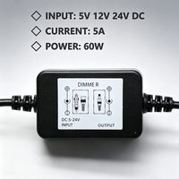Contrôleur de courant PWM DC 5V/12V/24V 60W, interrupteur de puissance réglable pour la régulation de vitesse du ventilateur, contrôleur de vitesse pour la température/la variation de luminosité