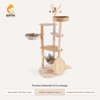 Nouveau 2026 : Arbre à chat de luxe moderne et tendance avec hamac, poteau à gratter en sisal et 4 niveaux en carton pour les vendeurs en ligne (vente en gros)