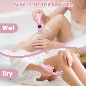 Lanumi 733 Rasoir électrique pour <span class=keywords><strong>femme</strong></span> 5 en 1 étanche IPX7, <span class=keywords><strong>tondeuse</strong></span> à poils du visage, bikini, corps, <span class=keywords><strong>coupe</strong></span> de <span class=keywords><strong>cheveux</strong></span> pour femmes, batterie, usage domestique - Product Image 3