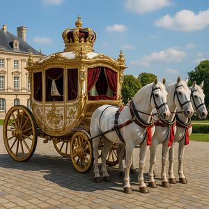 Chariot de mariage de Noël 2025 personnalisé, carrosse royal électrique de princesse - Product Image 5