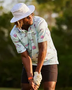 Высокое качество Цифровая печать на заказ узор ткань отводящая влагу UPF50 + пропускающие воздух мужские поло рубашки для гольфа