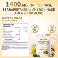 Kapsul Softgel Nattokinase OEM dengan Magnesium, Kalsium, Jahe, Inulin, CoQ10, Olive, Black Pepper, dan Suplemen Lumbrokinase