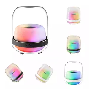 2022 Neue 4. Generation L20 Wireless Fashion Lautsprecher Kristallglas Vollbild bunte Licht Desktop-Lautsprecher steht