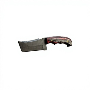 Cuchillo de Supervivencia y Caza de Acero de Damasco Hecho a Mano de Alta Calidad con Hoja Fija Mini Tipo Drop Point, Mango de Resina OEM Personalizable - Product Image 4