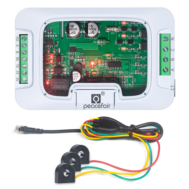 PZEM-6L24 380V 100A Multi-channel Three-phase Four Wire Energy Meter IoT Module Supports Modbus-RTU TTL RS485 Energy Meter
