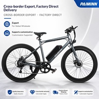 Vélo de montagne électrique à suspension avant et cadre en acier, best-seller transfrontalier, 26 pouces, moteur sans balais 36V, moyeu arrière 250W, 10.4Ah