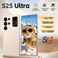 S25 Ultra Ponsel Pintar Android 5G Edisi Global 2026 16GB 1TB Layar 7.3 Inci Baterai 8000mAh Kamera 108MP Mode Kecantikan