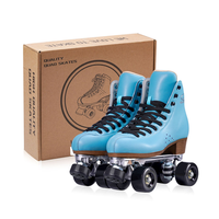 Patins à roulettes classiques de haute qualité, patins à roulettes en cuir microfibre PU, patins de location de patinoire, patines à 4 roues pour hommes et femmes adultes