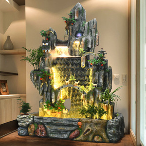 Artificial Rockery Water Feature Resin Indoor Outdoor Decor Home Garden Courtyard Decoration With Led Lights - Product Image 2