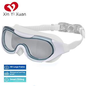 Lunettes de natation pour enfants OEM, vision large, réglables, étanches, HD, anti-buée, avec verres transparents et sangles en silicone - Product Image 5