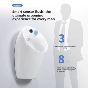 Urinario Inteligente con Sensor, Todo en Uno, Automático, <span class=keywords><strong>de</strong></span> Pared, para Hombres, <span class=keywords><strong>de</strong></span> Cerámica, para el Hogar - Product Image 3