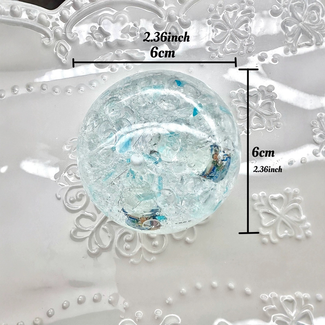 20732-สปริง ลูกบอลใสทำมือ สกุชชี่