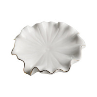 Décoration murale exquise en céramique faite à la main, motif feuille de lotus et poisson, pour salon, salle de bain, décoration de maison de luxe