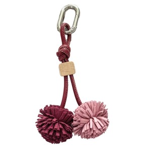 Llavero de tela hecho a mano de alta calidad con pompón, estilo natural, accesorio decorativo colorido para bolsos y zapatos. - Product Image 3