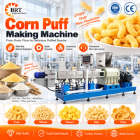Machine à fabriquer des corn puffs, extrudeuse à double vis du fabricant Shandong Jinan pour corn puffs au fromage, anneaux de maïs, bâtonnets de maïs, snacks céréaliers