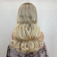 Perruque en cheveux humains 613 Blonde Body Wave Full Lace HD Lace sans colle pré-épilée avec nœuds blanchis