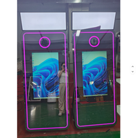 Photomaton numérique magique avec miroir de 70 pouces et écran tactile de 43 pouces compatible iPad, impression instantanée et Wi-Fi/Bluetooth pour événements
