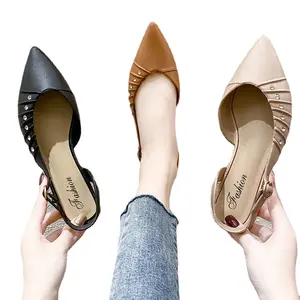 Women's sandals new fashion ins diamond-encrusted outdoor wear low heel thin foot women's shoes spot wholesale