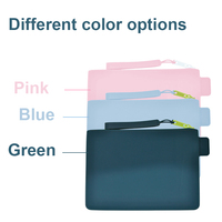Pochette de maquillage personnalisée de haute qualité en gel de silice, fermeture à glissière, motif de dessin animé, imperméable, portable, pour les voyages