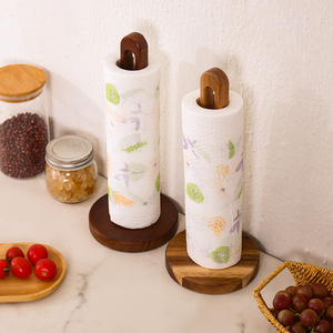 Portarrollos <span class=keywords><strong>de</strong></span> Papel <span class=keywords><strong>de</strong></span> <span class=keywords><strong>Cocina</strong></span> <span class=keywords><strong>de</strong></span> Madera, Soporte Vertical para Encimera con Asa, para Almacenamiento y Decoración en la <span class=keywords><strong>Cocina</strong></span> del Hogar - Product Image 2
