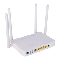 Módem ONT HGU XPON WiFi6 de Doble Banda, Router ONU de Fibra GPON EPON con 4 Puertos Gigabit y 1 Puerto VOIP POTS