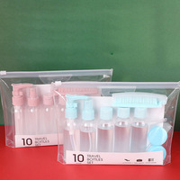 Emballage cosmétique bouteille PET vide transparente Kit de voyage en plastique bouteille de voyage