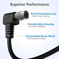 Câble d'alimentation et de données Alvin's Cables HR10A-7P-6S 6 broches femelle à extrémité ouverte, gaine tressée blindée, pour caméra industrielle, haute flexibilité, fabriqué en Chine