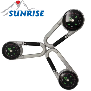 83004 # Kẽm hợp kim Carabiner Keychain với Mini la bàn Nhiệt kế con trỏ quay số & Thiết kế di động cho cuộc phiêu lưu ngoài trời - Product Image 3