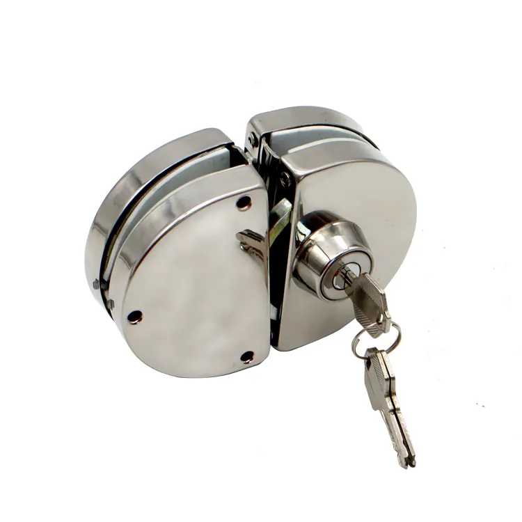 Privacy High Quality Door Handle Lock Stainless Steel Key Glass Lock Frameless Door Lock With Handle