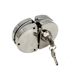 Privacy Hoge Kwaliteit Deurklink Slot Rvs Sleutel Glas Lock Frameloze Deurslot Met Handvat