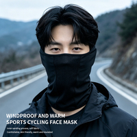 Masque de ski et de cyclisme thermique personnalisé avec logo, doublure polaire épaisse, coupe-vent, respirant, anti-humidité, en polyester pour l'extérieur en hiver