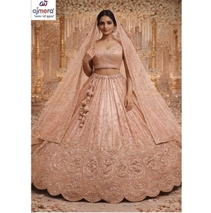 Lehenga de Mariage Royal pour Femme – Tenue Ethnique Moderne Brodé Réversible à Séchage Rapide – Collection Ajmera Fashion - Product Image 1