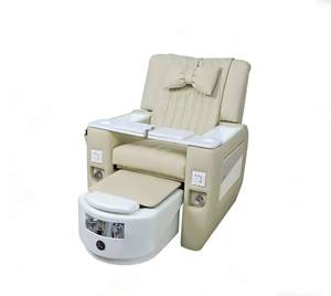 <b>Electric</b> foot bath, manicure and massage chair with flat-bed foot therapy, foot soaking, pedicure and eyelash curling sofa - Product Image 1