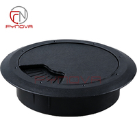 Organizador de Cables para Escritorio, Redondo, de Plástico, de 2.4 Pulgadas (60 mm), con Tapa Giratoria, para Ordenar Cables en el Escritorio de Computadora