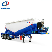 Semi-remorque citerne à ciment en vrac à trois essieux 13T, déchargement rapide, citerne pneumatique pour poudre, remorque silo en V à vendre